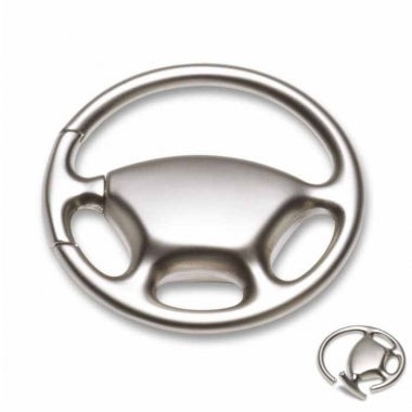 Breloc din metal in forma de volan personalizat