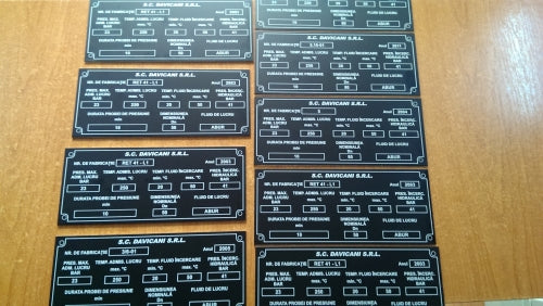 Placute identificare pentru instalatii hidraulice