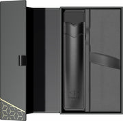 Set stilou personalizat si etui negru piele ecologica Parker IM Royal