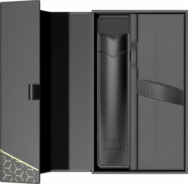 Set pix personalizat si etui negru piele ecologica Parker IM