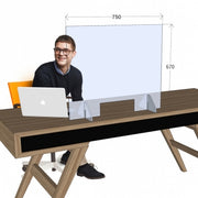 Panou plexiglas protectie casierie cu talpi 67x75 cm