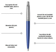 Pix Parker Jotter Standard Blue CT personalizat