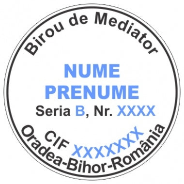 Stampila birou de mediatori 30 mm.