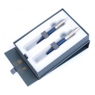 Set stilou si pix Parker Jotter Royal personalizat prin gravura Albastru