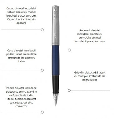Stilou Parker Jotter Royal Blue CT personalizat