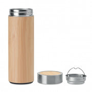 Bidon de baut din bambus 400ml si infuzor ceai