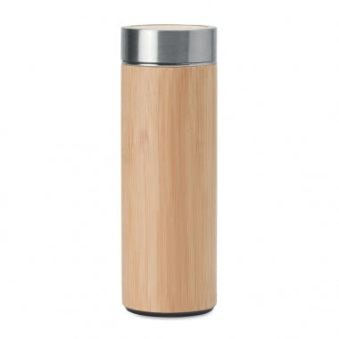 Bidon de baut din bambus 400ml si infuzor ceai