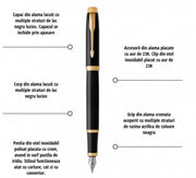Stilou Parker IM Royal Black Lacquer GT personalizat