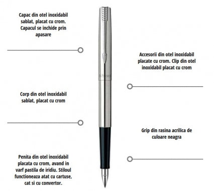 Stilou Parker Jotter Royal Stainless Steel CT personalizat
