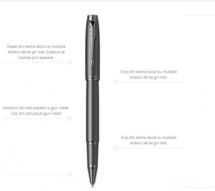 Roller Parker IM Royal ACHROMATIC BLACK BTpersonalizat
