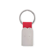 Breloc dreptunghiular din metal cu forma de inima personalizat