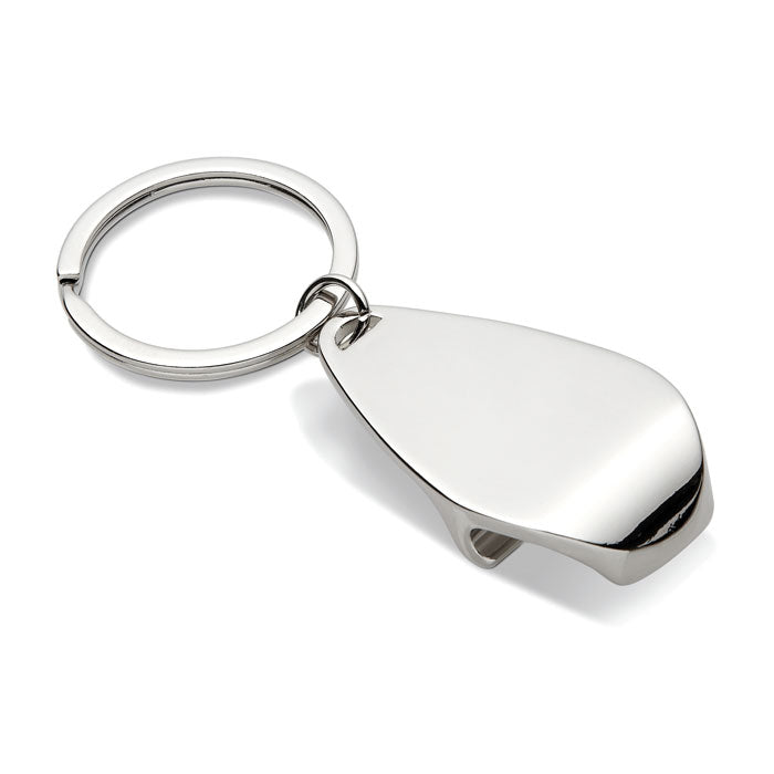 Breloc din metal cu desfacator de sticle