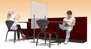 Panou separator mese restaurant din plexiglas 150x100 cm