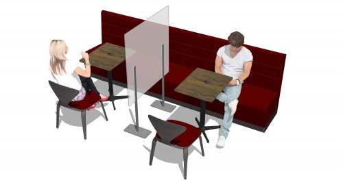 Panou separator mese restaurant din plexiglas 150x100 cm