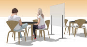 Panou separator mese restaurant din plexiglas 150x150 cm