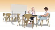 Panou separator mese restaurant din plexiglas 150x150 cm