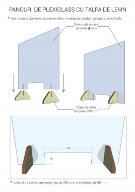 Panou plexiglas protectie casierie
