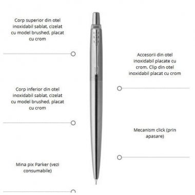 Set pix si creion Parker Jotter Royal personalizat