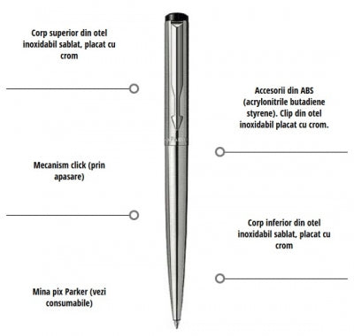 Set stilou si pix Parker Vector Royal personalizat