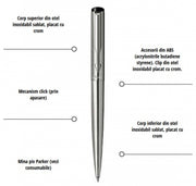 Set stilou si pix Parker Vector Royal personalizat