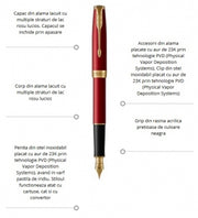 Stilou Parker Sonnet Royal Red GT personalizat