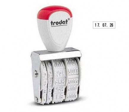 Stampila datiera Trodat 1004 din metal 3 mm.