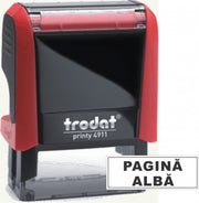 Stampila notariala Pagina alba 38 x 14 mm.