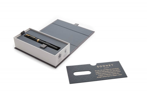 Stilou Parker Sonnet Royal Deep Black Lacquer GT personalizat